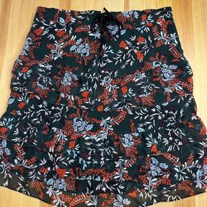 Maje Skirt - Size 36 (Small) Chiffon Floral Print Green Orange Blue NEW NWT